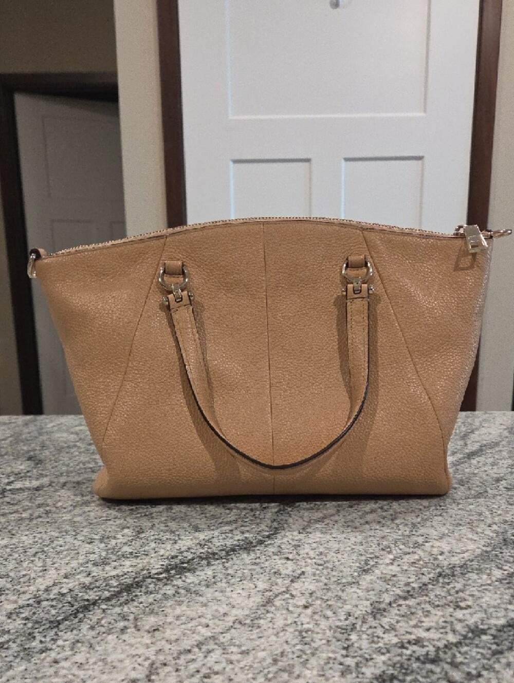 Coach Pebble Leather Tote in Camel Tan - Picture 4 of 9